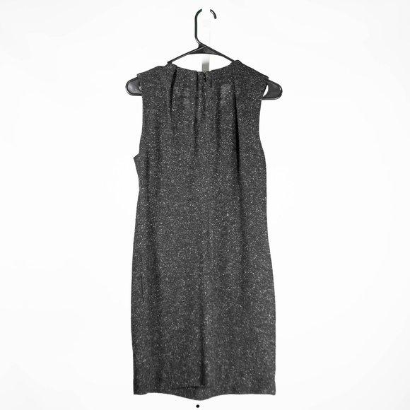 Banana Republic Women's Dress Gray Wool Blend Sleeveless Ruffle Italian Lined 4 - Picture 2 of 10